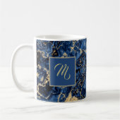 Eleganter Individuelle Name-Kaffee aus blau-goldfa Kaffeetasse (Links)