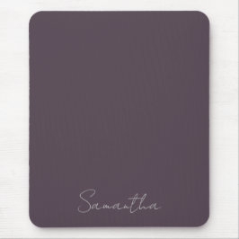 Eleganter Individuelle Name Lila Taupe Mousepad