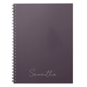 Eleganter Individuelle Name Lila Taupe Notizblock