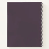 Eleganter Individuelle Name Lila Taupe Notizblock (Rückseite)