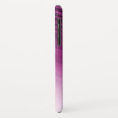 Eleganter Individuelle Name Monogram Lila Ombre St Case-Mate iPhone Hülle (Hinten/Links)