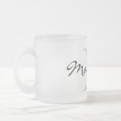 Eleganter individuelle Name Monogramm mattierter G Mattglastasse (Links)