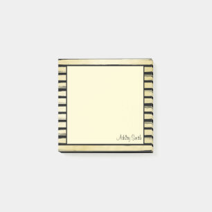 Eleganter individuelle Name schwarze Goldfolie ges Post-it Klebezettel