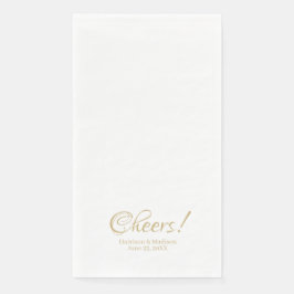 Eleganter individuelle Name-Text Hochzeit Serviette