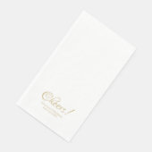 Eleganter individuelle Name-Text Hochzeit Serviette (Ecke)
