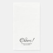 Eleganter individuelle Name-Text Hochzeit Serviette (Vorderseite)