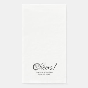 Eleganter individuelle Name-Text Hochzeit Serviette