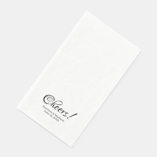 Eleganter individuelle Name-Text Hochzeit Serviette (Ecke)