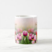 Eleganter Individuelle Name Tulip Florals Kaffeetasse (Mittel)