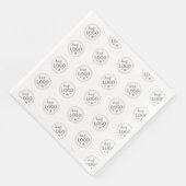 Eleganter Individuelle Name und Titel Serviette (Ecke)