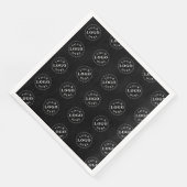 Eleganter Individuelle Name und Titel Serviette (Ecke)