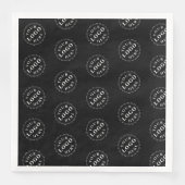 Eleganter Individuelle Name und Titel Serviette (Vorderseite)