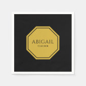 Eleganter Individuelle Name und Title Standard Coc Serviette (Vorderseite)