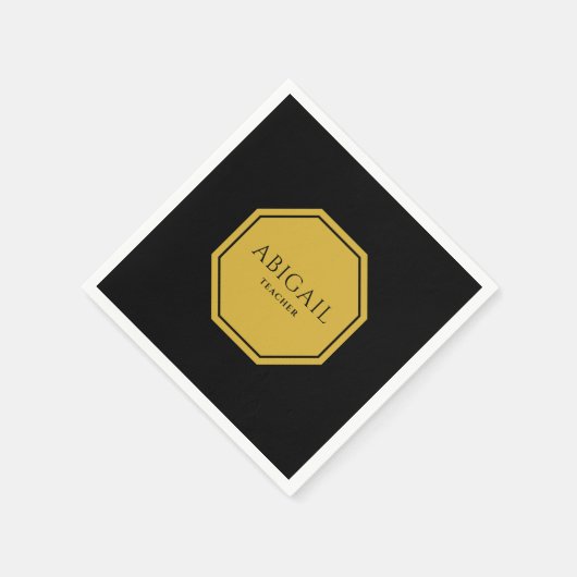 Eleganter Individuelle Name und Title Standard Coc Serviette (Ecke)