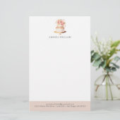 Eleganter, individueller Kuchen Briefpapier (Stehend Vorderseite)