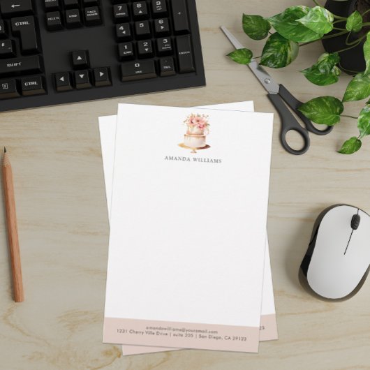 Eleganter, individueller Kuchen Briefpapier