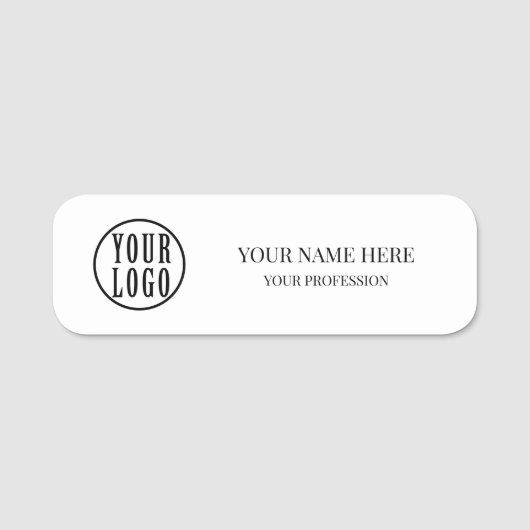 Eleganter individueller Logo-Mitarbeiter magnetisc Namensschild (Vorderseite)