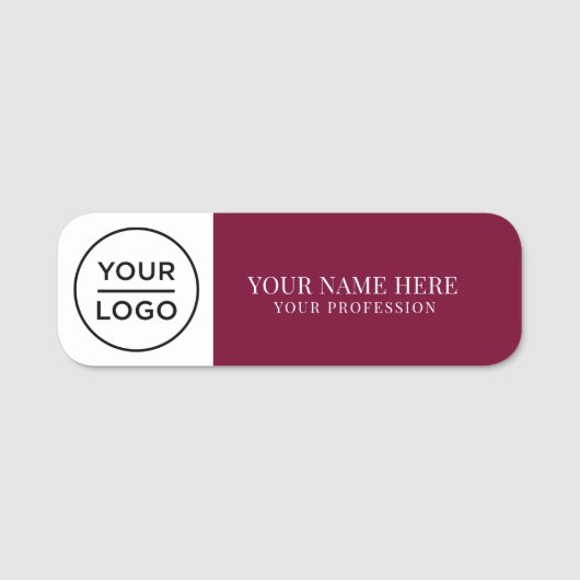 Eleganter individueller Logo-Mitarbeiter magnetisc Namensschild (Vorderseite)
