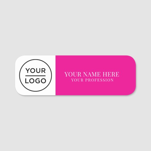 Eleganter individueller Logo-Mitarbeiter magnetisc Namensschild (Vorderseite)