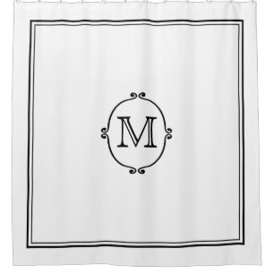 Eleganter individueller Monogram-Duschvorhang Duschvorhang