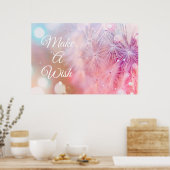 Eleganter Inspirationsleuchter macht einen Wunsch Poster (Küche)