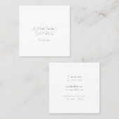 Eleganter intelligenter quadratischer quadratische visitenkarte (Vorne/Hinten)