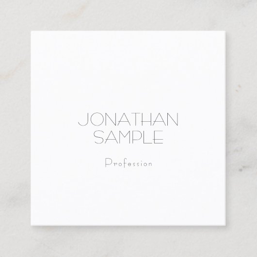Eleganter intelligenter quadratischer quadratische visitenkarte (Vorderseite)