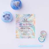 Eleganter iridescent Holographic Agate Gold Marmor Flyer (Einzeln)