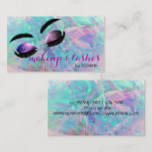 Eleganter Iridescent Opal Glitzer Lashes Visitenkarte (Vorne/Hinten)