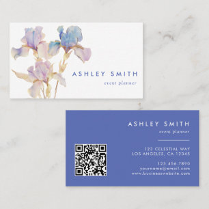 Eleganter Iris-QR-Code Visitenkarte