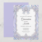 Eleganter Irisbogen Quinceañera Einladung (Vorne/Hinten)
