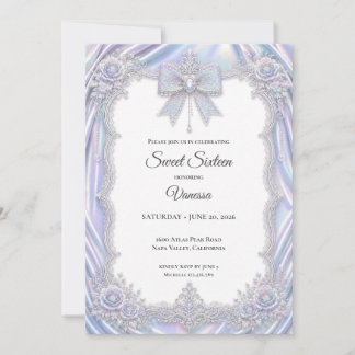 Eleganter Irisbogen Sweet 16 Einladung