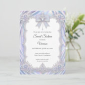 Eleganter Irisbogen Sweet 16 Einladung (Stehend Vorderseite)