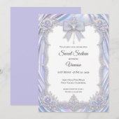 Eleganter Irisbogen Sweet 16 Einladung (Vorne/Hinten)
