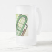 Eleganter Irish Harp Mattiert Stein - Celtic Music Mattglas Bierglas (VorderseiteRechts)