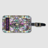 Eleganter irisierender geistlicher Glitzer Gepäckanhänger (Vorderseite (Horizontal))