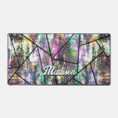 Eleganter irisierender geistlicher Glitzer Schreibtischunterlage (Vorderseite)