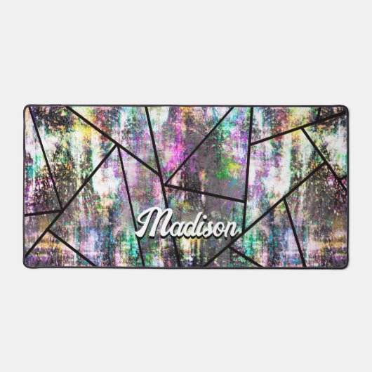 Eleganter irisierender geistlicher Glitzer Schreibtischunterlage (Vorderseite)