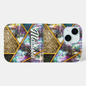 Eleganter irisierender, gürtnenhaft geometrisch Case-Mate iPhone hülle (Rückseite (Horizontal))