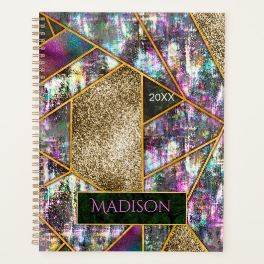 Eleganter irisierender, gürtnenhaft geometrisch planer (Vorderseite)