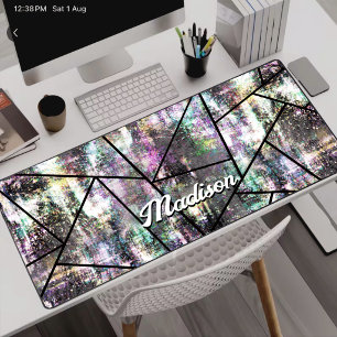Eleganter irisierender Mädchen-Glitter Schreibtischunterlage