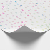 Eleganter, irrisierender Glitzer Dots White Design Geschenkpapier (Ecke)
