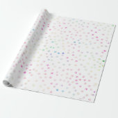 Eleganter, irrisierender Glitzer Dots White Design Geschenkpapier (Ungerollt)