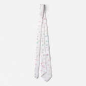 Eleganter, irrisierender Glitzer Dots White Design Krawatte (Rückseite)