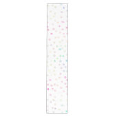 Eleganter, irrisierender Glitzer Dots White Design Mittelgroßer Tischläufer (Vorderseite)