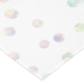 Eleganter, irrisierender Glitzer Dots White Design Mittelgroßer Tischläufer (Ecke)