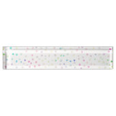 Eleganter, irrisierender Glitzer Dots White Design Namensplakette (Vorderseite)
