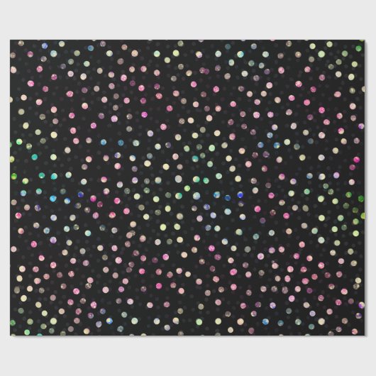 Eleganter irrisierender Glitzer weist ein schwarze Geschenkpapier (Flach)
