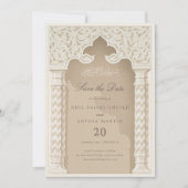 Eleganter islamischer Bogen Save the Date Einladun Einladung (Vorderseite)