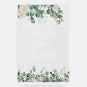 Eleganter islamischer Hochzeitseingang Acrylschild (Vorderseite)